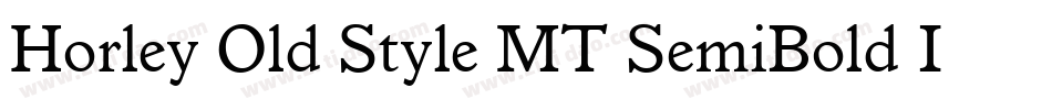 Horley Old Style MT SemiBold Italic字体转换